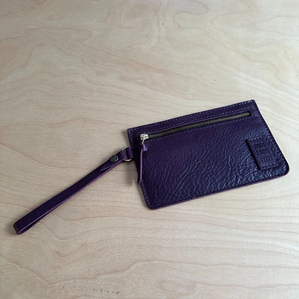 Portland Leather Adriana Pouch Plum NWOT